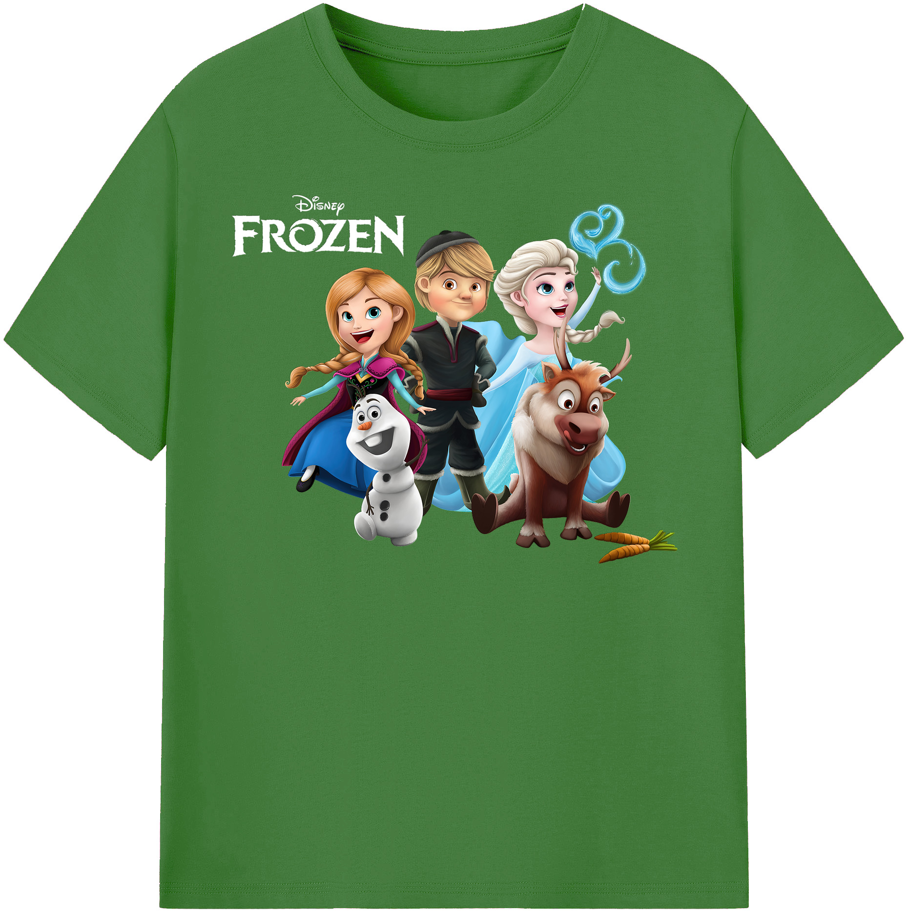 （画像用） アナと雪の女王 アンナ エルサ Frozen Anna Elsa レディースカジュアルプリントTシャツ（綿100％）
